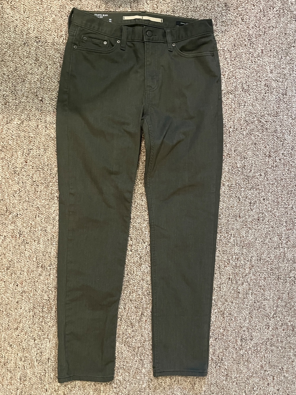 Men's Dark Olive Slim Pants